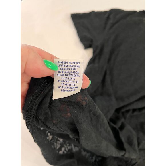 Black Burnout Oklahoma Short Sleeve Shirt with Orange Chevron Oklahoma Cutout - Picture 6 of 10